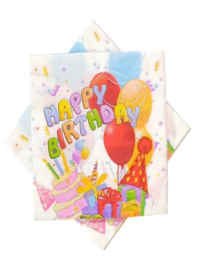 LUDALY Happy Birthday Paper Cocktail Napkins, Pack of 20 - Image 1